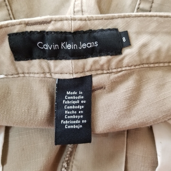 Calvin Klein tan cotton blend jeans in size 8 - Picture 3 of 10